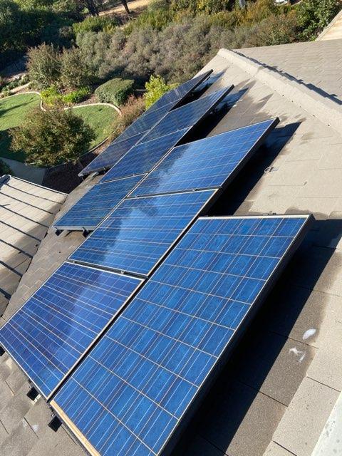 Cleaning debris underneath your solar panels