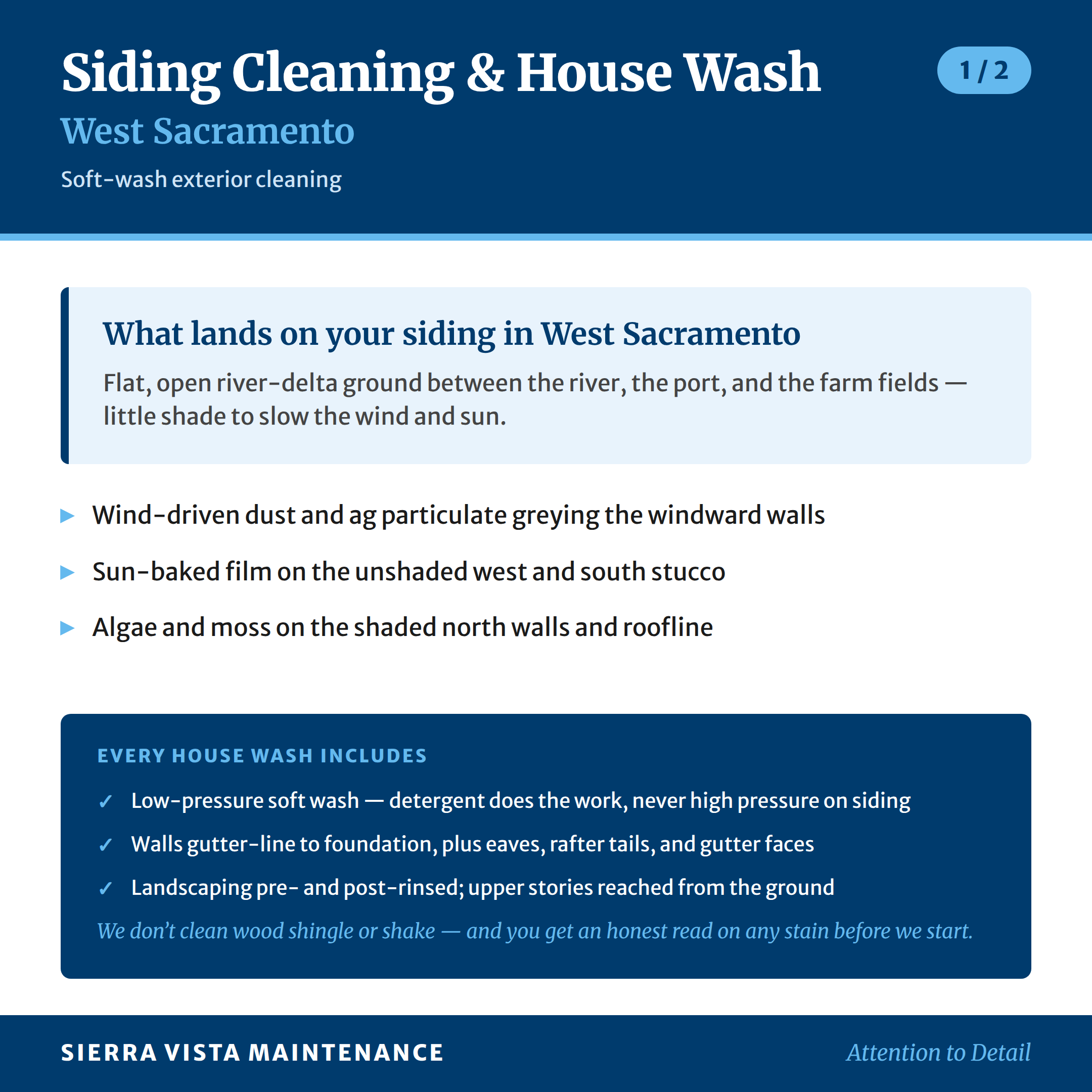 What lands on your siding in West Sacramento